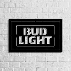 bud light metal led sign man cave home bar wall art decor 2076 3