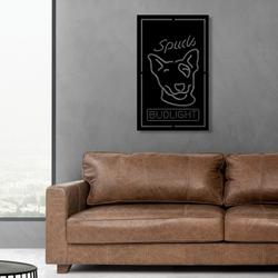 bud light spuds mackenzie dog metal led sign home bar wall art decor 2075 6