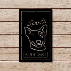 bud light spuds mackenzie dog metal led sign home bar wall art decor 2075 7