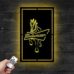 budweiser clydesdale horse metal led sign man cave home bar wall art decor 2074 4