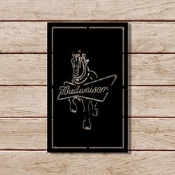 budweiser clydesdale horse metal led sign man cave home bar wall art decor 2074 7
