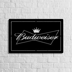 budweiser crown metal led sign man cave home bar wall art decor 2073 3
