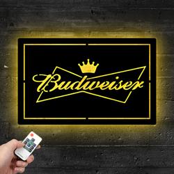 budweiser crown metal led sign man cave home bar wall art decor 2073 4