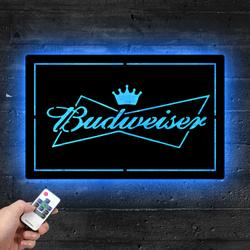 budweiser crown metal led sign man cave home bar wall art decor 2073 5
