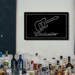 budweiser guitar metal led sign man cave home bar wall art decor 2068 0
