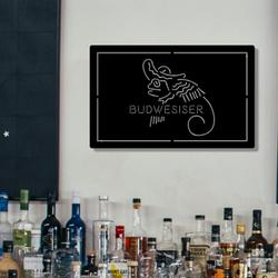 Budweiser Lizard Cowboys Mexico Metal LED Sign Man Cave Home Bar Wall Art Decor