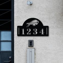 buffalo bills metal address nfl fan house number sign 1022 1