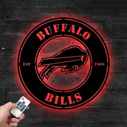buffalo bills metal led sign wall art home decor 1847 1