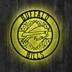 buffalo bills metal sign led light nfl monogram wall art decors 62 2