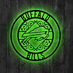 buffalo bills metal sign led light nfl monogram wall art decors 62 4