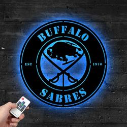 Buffalo Sabres Metal LED Sign Wall Art Home Decor