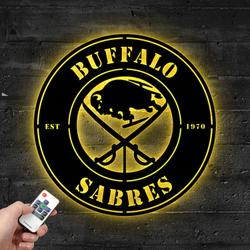 buffalo sabres metal led sign wall art home decor 1883 3
