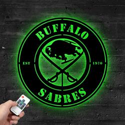 buffalo sabres metal led sign wall art home decor 1883 4
