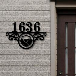Buffalo Sabres Metal Monogram Address NHL Fan House Number Sign