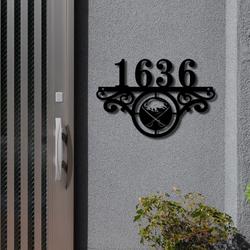 buffalo sabres metal monogram address nhl fan house number sign 841 1
