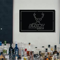 Busch Light Deer Metal LED Sign Man Cave Home Bar Wall Art Decor