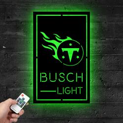 busch light tennessee titans metal led sign man cave home bar wall art decor 2165 3