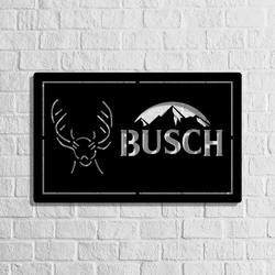 buschs deer mountain metal led sign man cave home bar wall art decor 2065 3