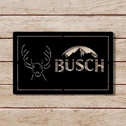 buschs deer mountain metal led sign man cave home bar wall art decor 2065 6