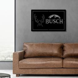 buschs deer mountain metal led sign man cave home bar wall art decor 2065 7