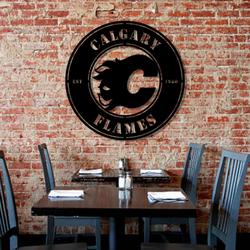 calgary flames metal led sign wall art home decor 1865 7