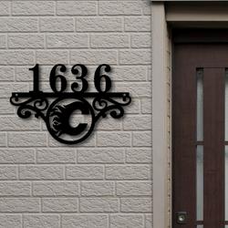 Calgary Flames Metal Monogram Address NHL Fan House Number Sign