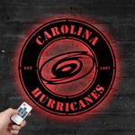 carolina hurricanes metal led sign wall art home decor 1882 0