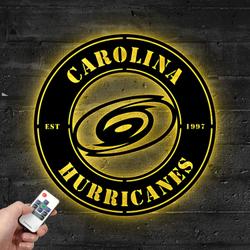 carolina hurricanes metal led sign wall art home decor 1882 2