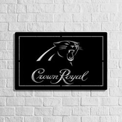 carolina panthers crown royal metal led sign man cave home bar wall art decor 2158 2