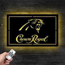 carolina panthers crown royal metal led sign man cave home bar wall art decor 2158 4