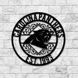 carolina panthers metal sign led light nfl monogram wall art decor 63 1