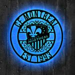 cf montreal metal sign led light mls monogram wall art decor 116 0