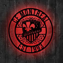 cf montreal metal sign led light mls monogram wall art decor 116 3