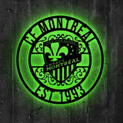 cf montreal metal sign led light mls monogram wall art decor 116 4