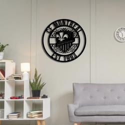 cf montreal metal sign led light mls monogram wall art decor 116 6