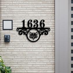charlotte hornets metal monogram address nba fan house number sign 903 4