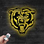 chicago bears bear head metal led sign wall art home decor 750 0