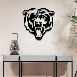chicago bears bear head metal led sign wall art home decor 750 6
