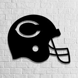chicago bears helmet metal led sign wall art home decor 749 2