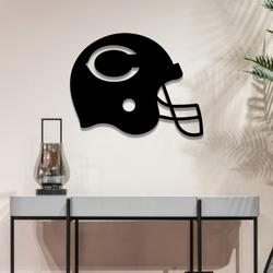 chicago bears helmet metal led sign wall art home decor 749 6