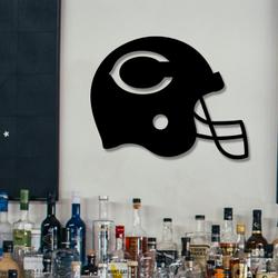 chicago bears helmet metal led sign wall art home decor 749 7