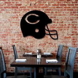 chicago bears helmet metal led sign wall art home decor 749 8
