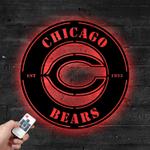 chicago bears metal led sign wall art home decor 1846 0