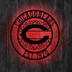 chicago bears metal sign led light nfl monogram wall art decor 64 0