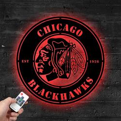chicago blackhawks metal led sign wall art home decor 1880 1