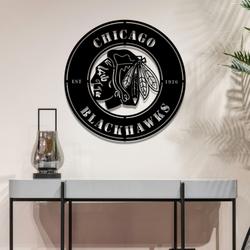 chicago blackhawks metal led sign wall art home decor 1880 2