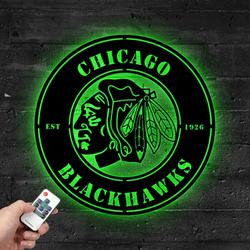chicago blackhawks metal led sign wall art home decor 1880 3
