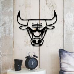 chicago bulls bulls head metal led sign wall art home decor 742 1