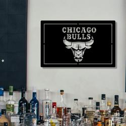 chicago bulls metal led sign man cave home bar wall art decor 2156 1