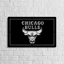 chicago bulls metal led sign man cave home bar wall art decor 2156 2